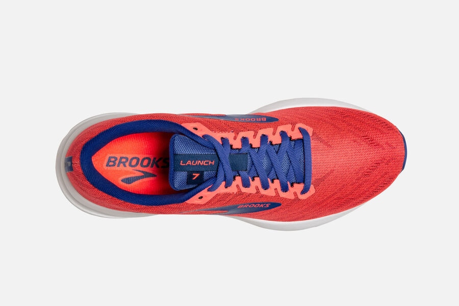 Brooks Launch 7 Road Running Shoes - Womens - Orange/Blue - CS8473061